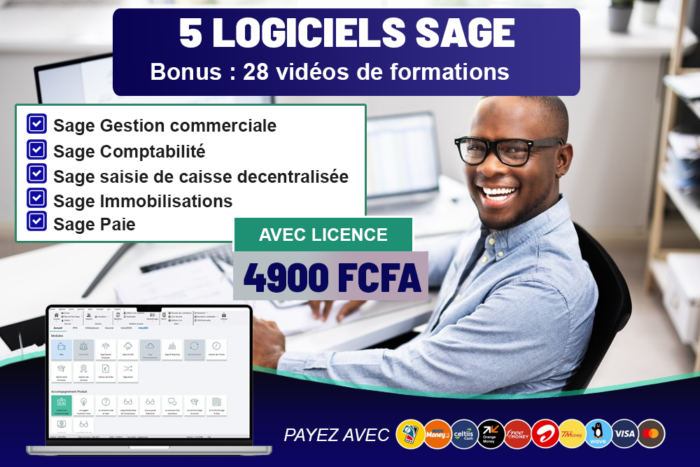 Pack de 5 logiciels SAGE + 28 vidéos de formations