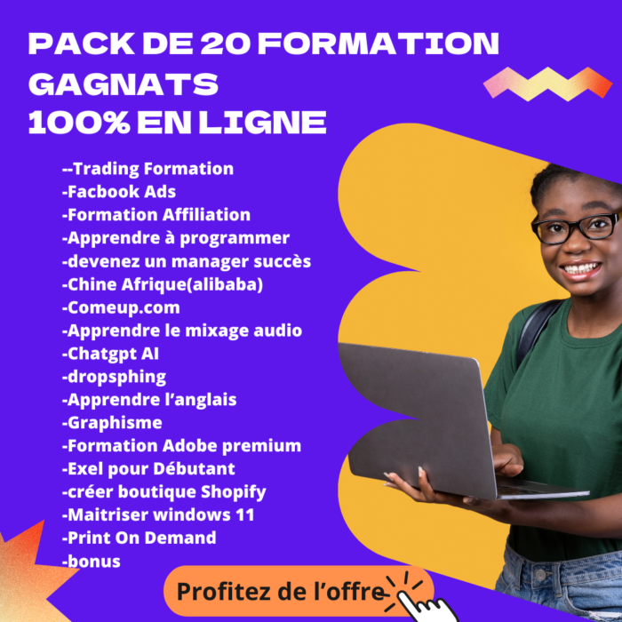 Pack de 20 formations gagnante