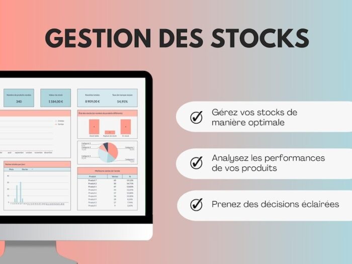 Gestion des stocks | Inventaire des stocks | Tableau gestion des stocks | Template Google Sheets | Modèle auto entreprise – Image 4