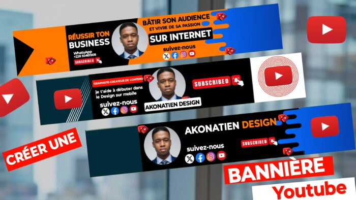 FORMATION Sur La conception de bannière Youtube