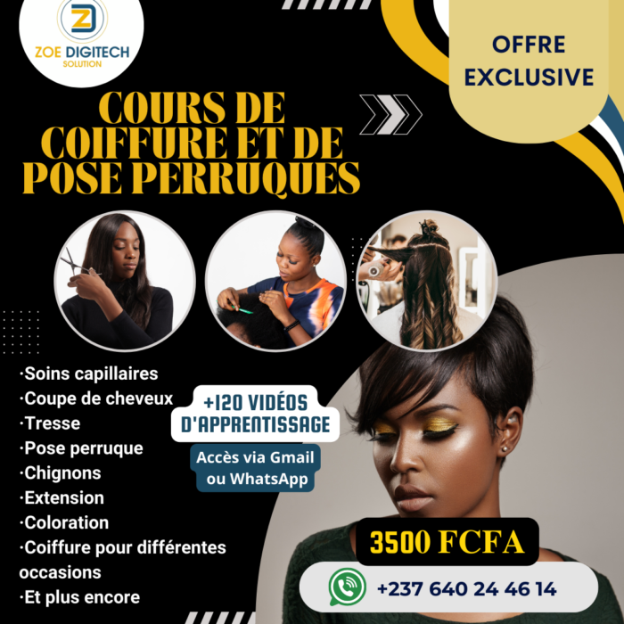 Formation coiffure+pose de perruque