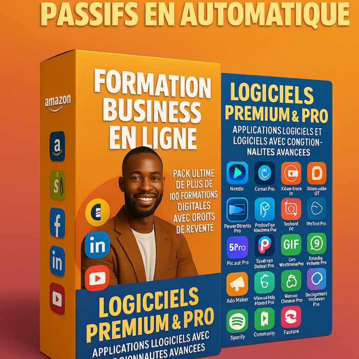 PACK DE FORMATIONS ET LOGICIELS PRMIUMEMIUM & PRO A VIE